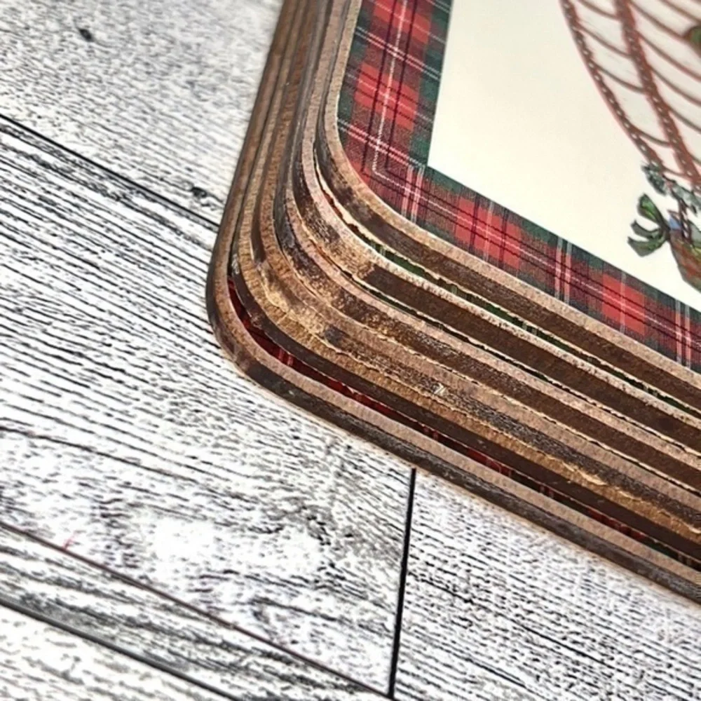 Pimpernel Tartan Christmas Coasters Set of 6